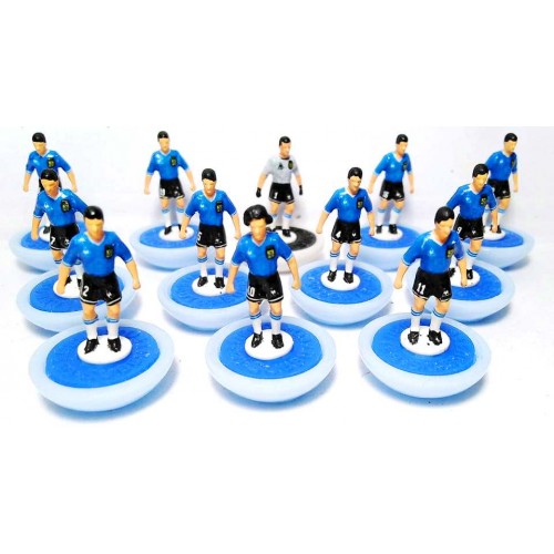 Subbuteo Andrew Table Soccer Argentina 1986 World Cup Team away kit on Classic Lightweight bases